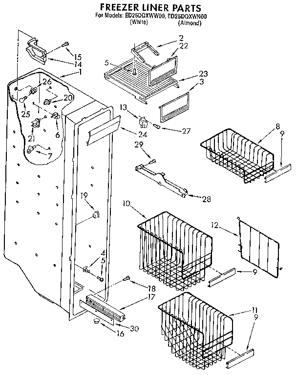 Freezer liner