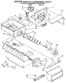 Motor and ice container