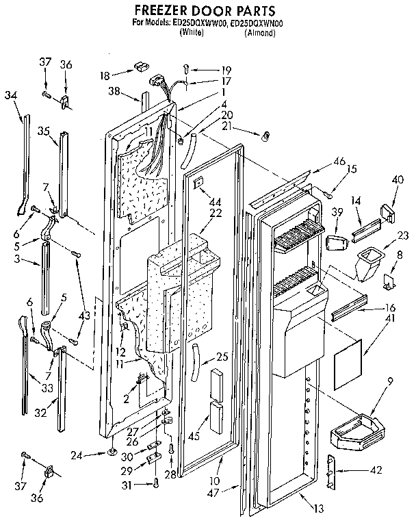 Freezer door