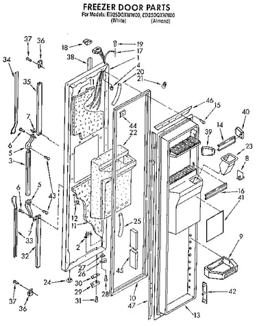 Freezer door