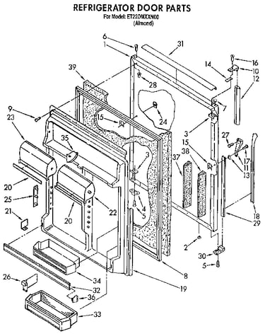 Refrigerator door