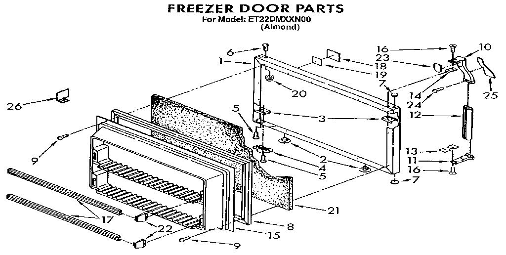 Freezer door