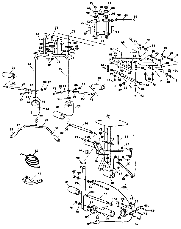 Arm and seat assembly