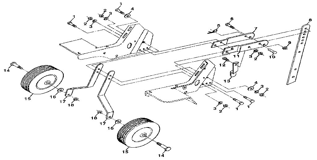 Wheel and depth stake assembly
