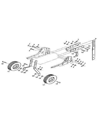 Wheel and depth stake assembly