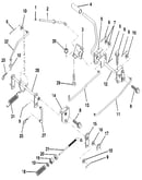 Brake/rear mower lift assembly