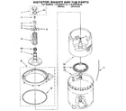 Kenmore 11092293810 agitator, basket and tub diagram
