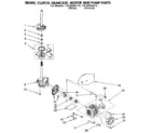 Kenmore 11092293110 brake, clutch, gearcase, motor and pump diagram