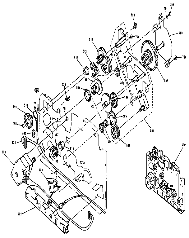 Clutch and gears