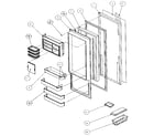 Amana 36271-P1121801W refrigerator door diagram