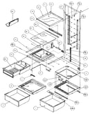 Refrigerator shelving and drawers