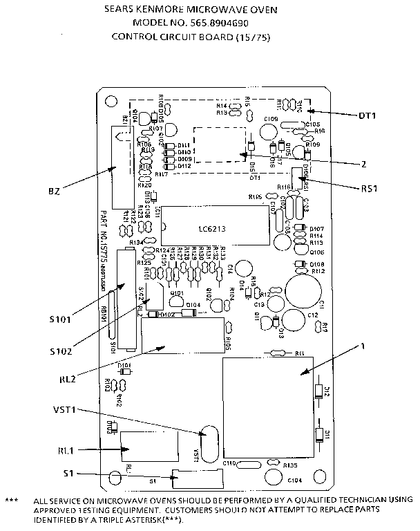 CONTROL CIRCUIT BOARD (15775)