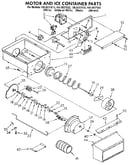 Motor and ice container