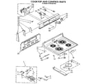 Whirlpool RF366BXVW2 cooktop and control diagram