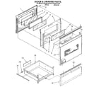Whirlpool RF390PXWN0 door & drawer diagram