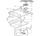 Whirlpool RF390PXWW1 cooktop diagram