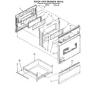 Whirlpool RF390PXWN1 door and drawer diagram