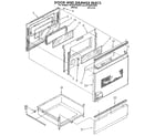 Whirlpool RF395PXXW0 door and drawer diagram