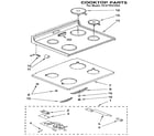 Whirlpool RF377PXYW0 cooktop diagram