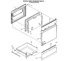 Whirlpool RF366BXVW1 door and drawer diagram