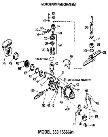 Motor pump mechanism