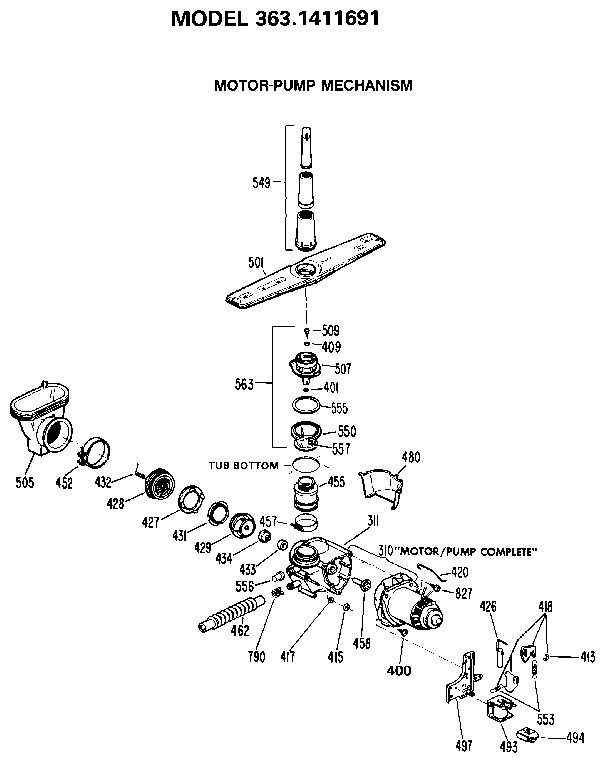 Motor-pump mechanism