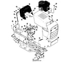 Craftsman 536255860 hood and chassis assembly diagram