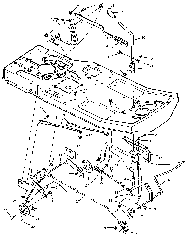 Mower housing suspension