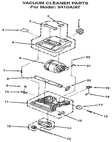 Nozzle and motor assembly