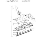 Hoover S1319 rug & floor nozzle diagram