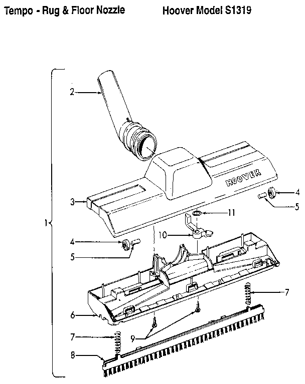 Rug & floor nozzle
