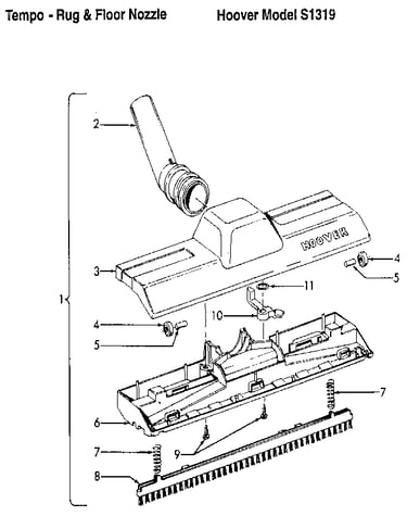 Rug & floor nozzle