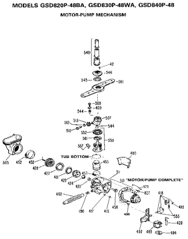 Motor-pump mechanism