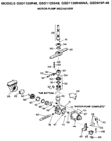 Motor pump mechanism