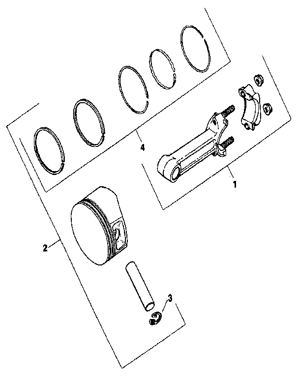 Piston and rod
