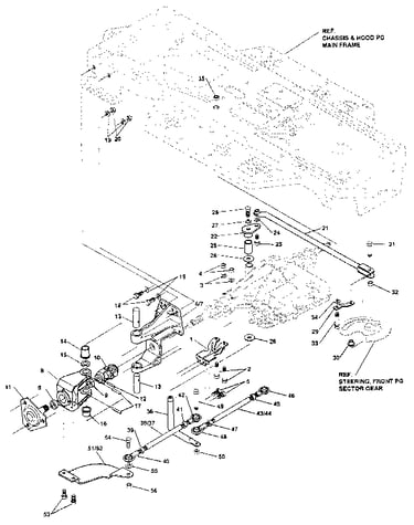 Rear steering assembly