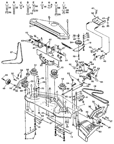 44" mower deck
