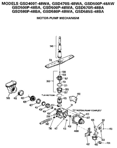 Motor-pump mechanism
