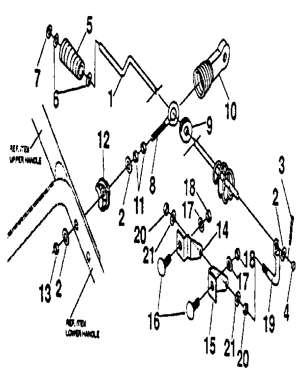 Chute control rod assembly
