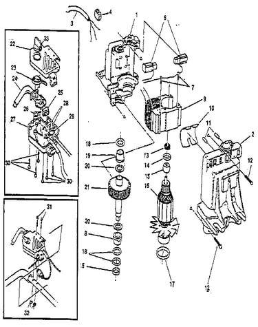 Motor and control switch