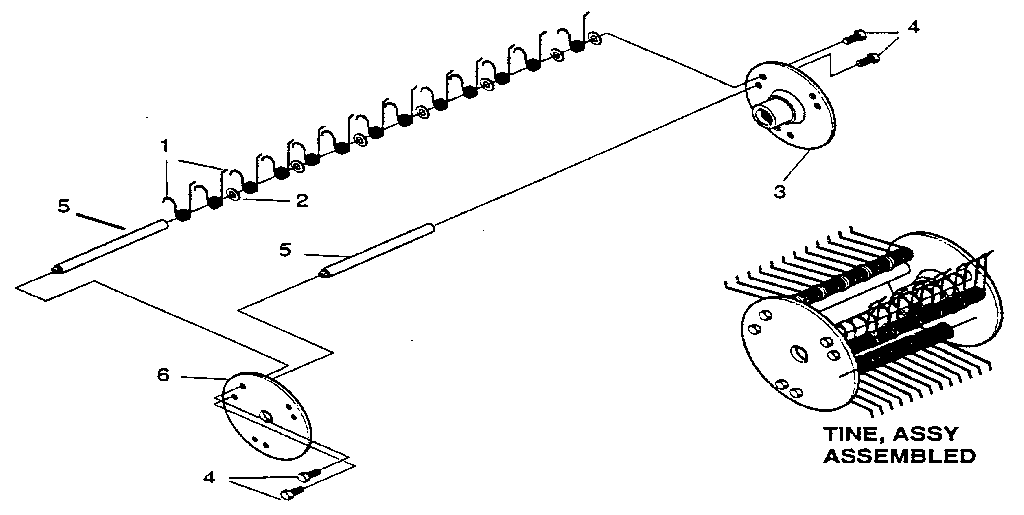 Tine assembly