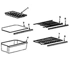 Kenmore 5649630410 shelves and accessories diagram