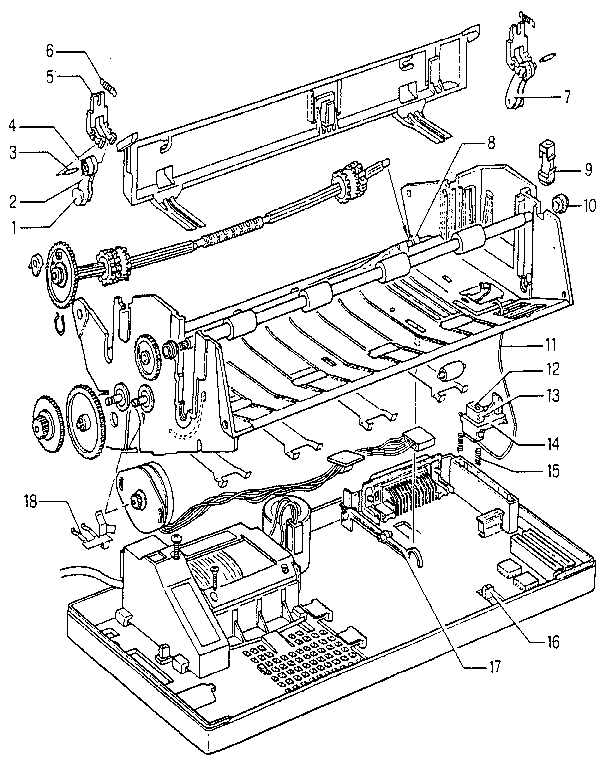 Power supply and paper feed assy