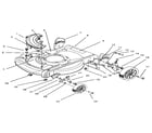 Craftsman 3936 deck & wheel assembly (hand push) diagram