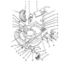 Craftsman 3934 deck & wheel assembly (self propelled) diagram