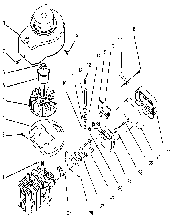 2 cycle engine assembly