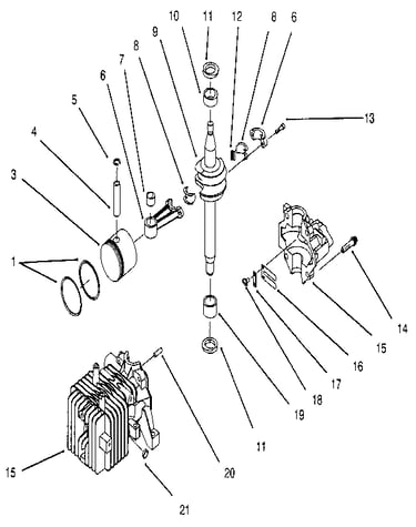 2 cycle engine assembly