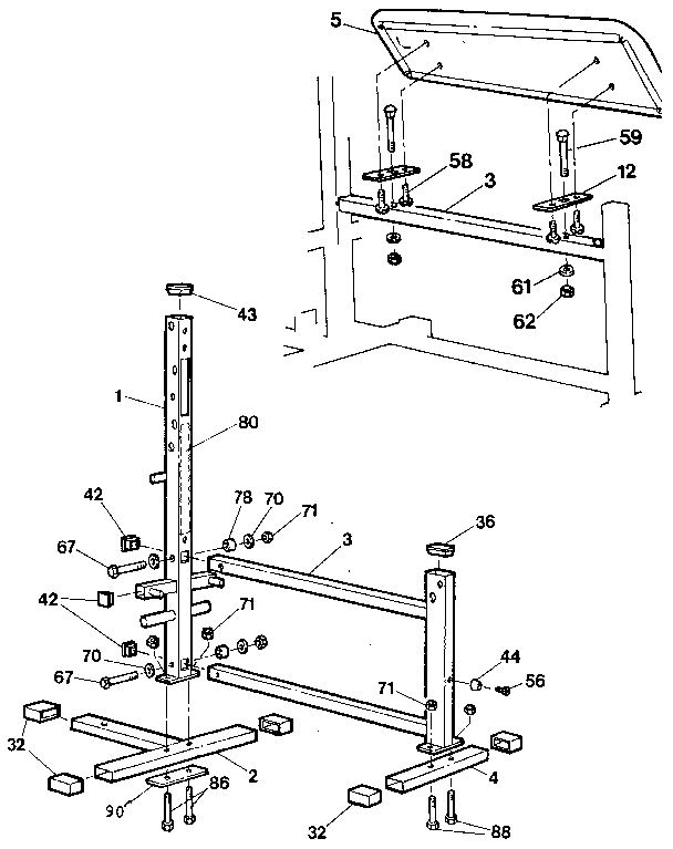 Frame & backrest assemblies