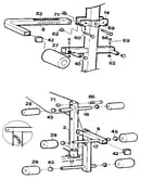 Peck-deck arm attachment & leg curl assemblies