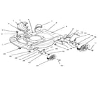 Craftsman 3938 deck & wheel assembly (hand push) diagram